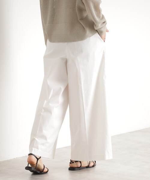 THE SHOP TK (ザ ショップ ティーケー )の「◆ハイウエストタックワイドパンツ【洗える】(その他パンツ・レディース・スミクロ/オフホワイト・12/13)」の6枚目の写真