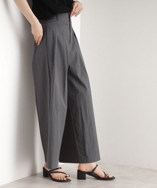 THE SHOP TK (ザ ショップ ティーケー )の「◆ハイウエストタックワイドパンツ【洗える】(その他パンツ・レディース・スミクロ/オフホワイト・12/13)」の9枚目の写真