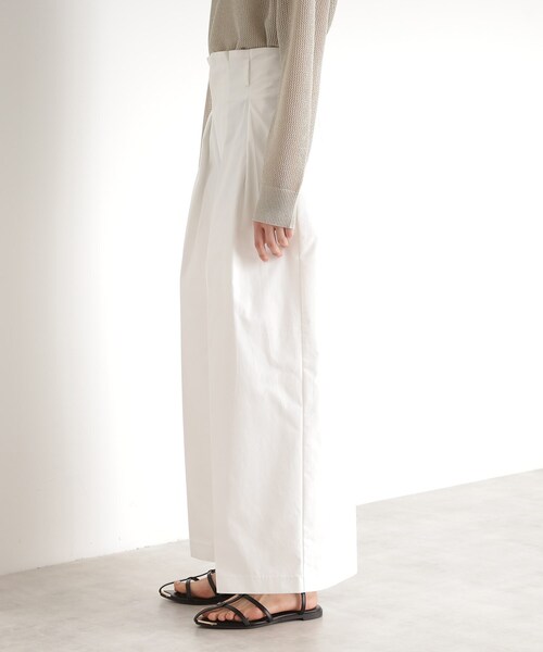 THE SHOP TK (ザ ショップ ティーケー )の「◆ハイウエストタックワイドパンツ【洗える】(その他パンツ・レディース・スミクロ/オフホワイト・12/13)」の14枚目の写真