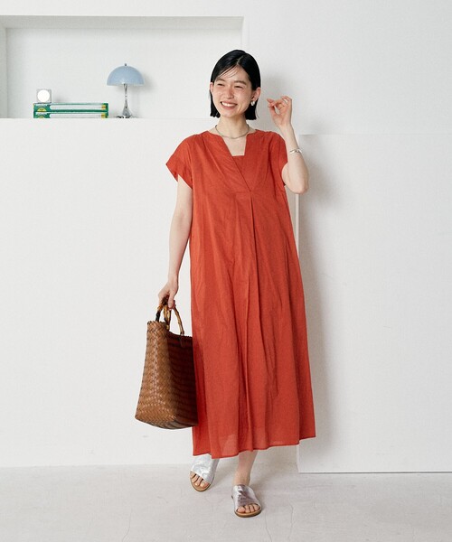 セール】インド ボイル スキッパーフレアワンピース＜ペチ