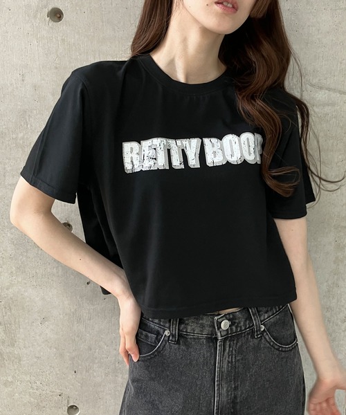 GLAMOROUS JANE(グラマラスジェーン)の「BETTY BOOPプリントショート丈Tシャツ(Tシャツ/カットソー・レディース・ブラック/オフホワイト/チャコールグレー・FREE)」の17枚目の写真