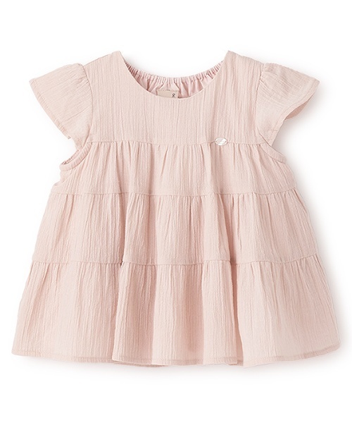 petit main（プティマイン）の「【スマイル/リンク】楊柳チュニック(キッズサイズ)（チュニック・キッズ・レッド/アイボリー/ライトグリーン/ライトピンク/チャコール・120cm/110cm/80ｃｍ/90cm/100cm/130cm）」の5枚目の写真