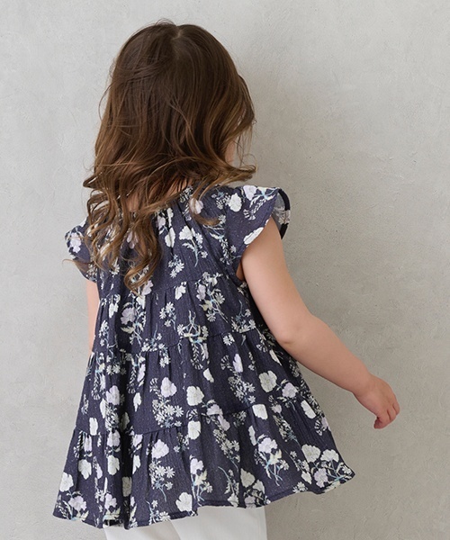 petit main（プティマイン）の「【スマイル/リンク】楊柳チュニック(キッズサイズ)（チュニック・キッズ・レッド/アイボリー/ライトグリーン/ライトピンク/チャコール・120cm/110cm/80ｃｍ/90cm/100cm/130cm）」の7枚目の写真