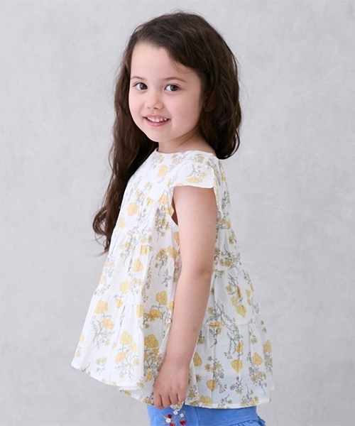 petit main（プティマイン）の「【スマイル/リンク】楊柳チュニック(キッズサイズ)（チュニック・キッズ・レッド/アイボリー/ライトグリーン/ライトピンク/チャコール・120cm/110cm/80ｃｍ/90cm/100cm/130cm）」の13枚目の写真