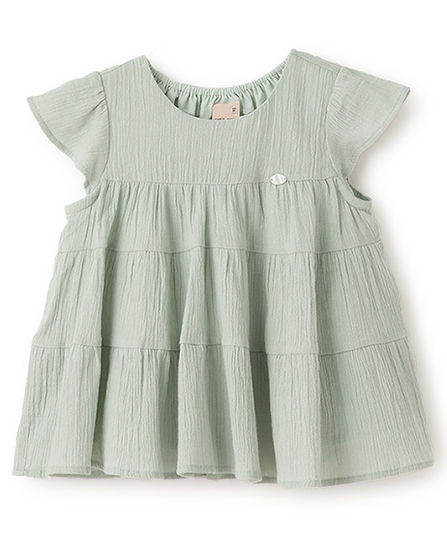 petit main（プティマイン）の「【スマイル/リンク】楊柳チュニック(キッズサイズ)（チュニック・キッズ・レッド/アイボリー/ライトグリーン/ライトピンク/チャコール・120cm/110cm/80ｃｍ/90cm/100cm/130cm）」の16枚目の写真