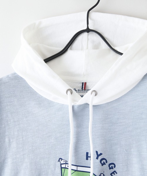 Blue Standard (ブルースタンダード)の「【Blue Standard/ブルースタンダード】スラブコットン アニマルプリント Tパーカー(Tシャツ/カットソー・メンズ・その他/その他2/その他1・X-LARGE/LARGE/MEDIUM)」の4枚目の写真