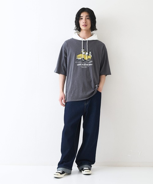 Blue Standard (ブルースタンダード)の「【Blue Standard/ブルースタンダード】スラブコットン アニマルプリント Tパーカー(Tシャツ/カットソー・メンズ・その他/その他2/その他1・X-LARGE/LARGE/MEDIUM)」の9枚目の写真