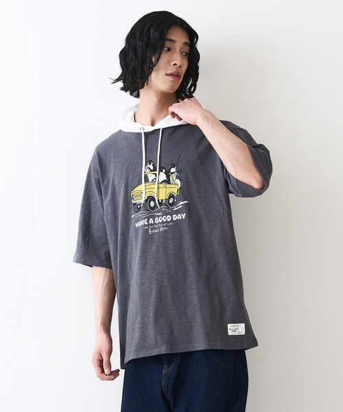 Blue Standard (ブルースタンダード)の「【Blue Standard/ブルースタンダード】スラブコットン アニマルプリント Tパーカー(Tシャツ/カットソー・メンズ・その他/その他2/その他1・X-LARGE/LARGE/MEDIUM)」の12枚目の写真