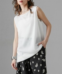 Soiunique | ジョーゼット素材ゆるっとタンクトップ［Soiunique］(タンクトップ)