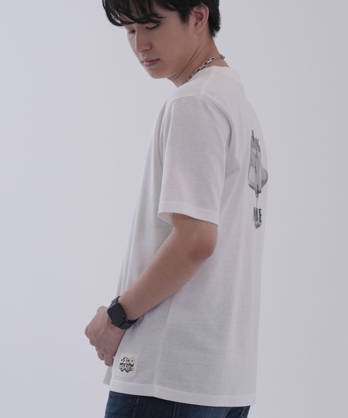 KANSAI YAMAMOTO HOMME（カンサイヤマモトオム）の「【KANSAI YAMAMOTO HOMME/カンサイヤマモトオム】KANSAI JAPAN PUDDING A LA MODE バックプリントデザイン半袖Tシャツ（Tシャツ/カットソー・メンズ・ホワイト/チャコールグレー・LARGE/MEDIUM）」の8枚目の写真