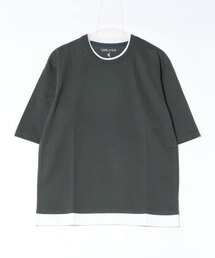 【ZERO STAIN/ゼロステイン】汗染みの目立ちにくいTシャツ ZEROSTAIN 切り替えデザインTシャツ 防汚 UVカット 綿タッチ・厚手