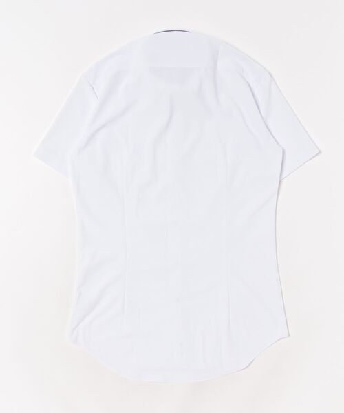 TOKYO SHIRTS（トウキョウシャツ）の「形態安定ノンアイロン ボタンダウン 半袖ストレッチビジネスワイシャツ（ビジネスシャツ・メンズ・ホワイト・首回り39cm/首回り41cm/首回り42cm/首回り43cm/首回り37cm）」の2枚目の写真