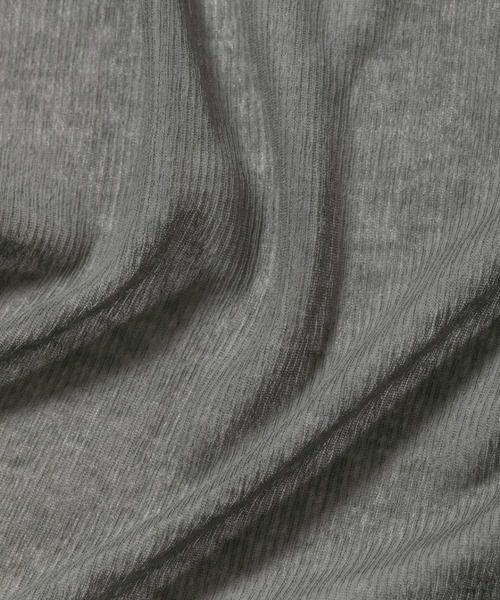 beautiful people（ビューティフルピープル）の「sheer jersey rib     logo print longT（Tシャツ/カットソー・レディース・ブラック/オリーブ/ピンク・36）」の5枚目の写真