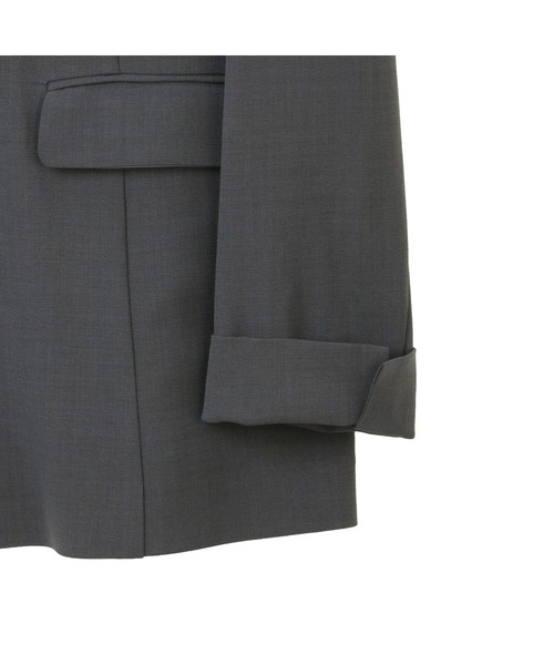 AOYAMA（アオヤマ）の「【UVカット】〈２点セット〉コスパアイテム！テーラードジャケット＋ワイドパンツ/チャコールグレー/モカ｜通勤＆オフィス＆入卒＆セレモニー＆オケージョン｜自宅で洗える・ストレッチ・防シワ・吸汗速乾｜（スーツセット・レディース・モカ/チャコールグレー・M/L/LL）」の5枚目の写真