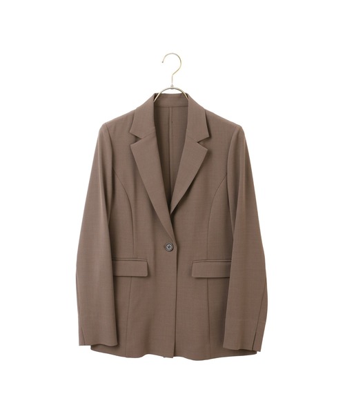 AOYAMA（アオヤマ）の「【UVカット】〈２点セット〉コスパアイテム！テーラードジャケット＋ワイドパンツ/チャコールグレー/モカ｜通勤＆オフィス＆入卒＆セレモニー＆オケージョン｜自宅で洗える・ストレッチ・防シワ・吸汗速乾｜（スーツセット・レディース・モカ/チャコールグレー・M/L/LL）」の20枚目の写真