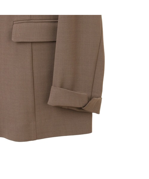 AOYAMA（アオヤマ）の「【UVカット】〈２点セット〉コスパアイテム！テーラードジャケット＋ワイドパンツ/チャコールグレー/モカ｜通勤＆オフィス＆入卒＆セレモニー＆オケージョン｜自宅で洗える・ストレッチ・防シワ・吸汗速乾｜（スーツセット・レディース・モカ/チャコールグレー・M/L/LL）」の16枚目の写真