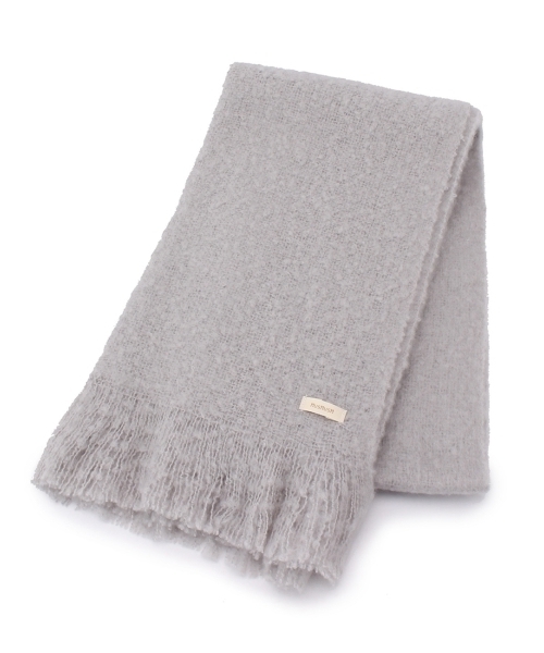 HusHusH（ハッシュアッシュ）の「ヘアリーフリンジボリュームストール（マフラー・レディース・グレー/ブルー/ブルー系1/ピンク・00）」の2枚目の写真