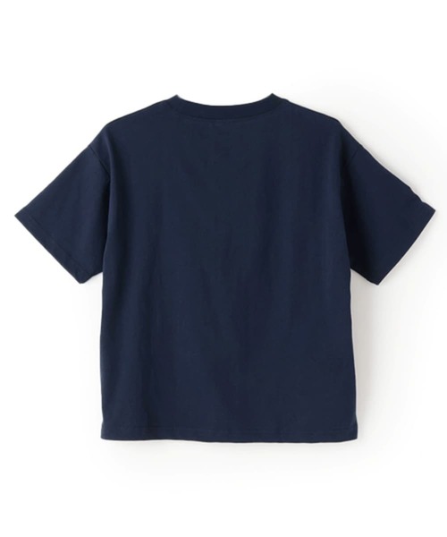 and D. petit main（アンドディープティマイン）の「【綿100%】ナンバリングワイド半T（Tシャツ/カットソー・キッズ・ライム/ネイビー/ホワイト・110cm/120cm/130cm/140cm/150cm/100cm/90cm）」の17枚目の写真