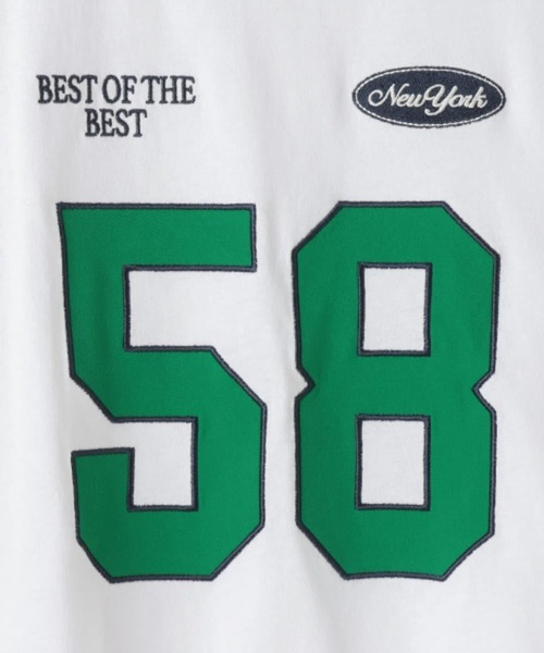 and D. petit main（アンドディープティマイン）の「【綿100%】ナンバリングワイド半T（Tシャツ/カットソー・キッズ・ライム/ネイビー/ホワイト・110cm/120cm/130cm/140cm/150cm/100cm/90cm）」の18枚目の写真