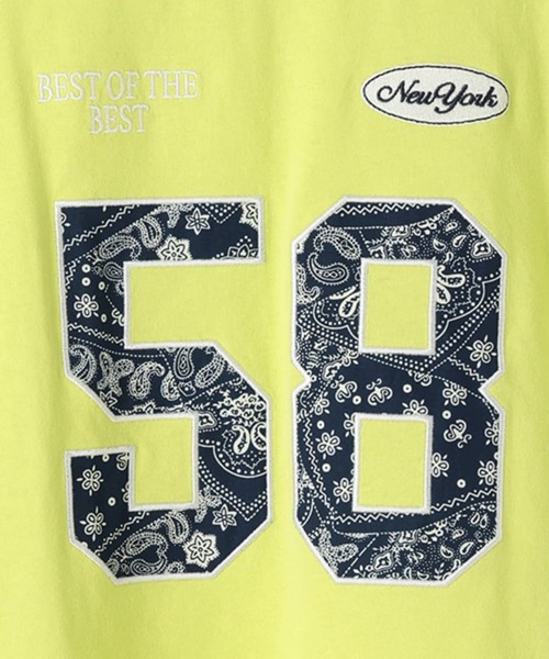 and D. petit main（アンドディープティマイン）の「【綿100%】ナンバリングワイド半T（Tシャツ/カットソー・キッズ・ライム/ネイビー/ホワイト・110cm/120cm/130cm/140cm/150cm/100cm/90cm）」の19枚目の写真