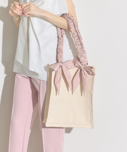 セール】【ZOZO限定】キャンバスシャーリングハンドルトート