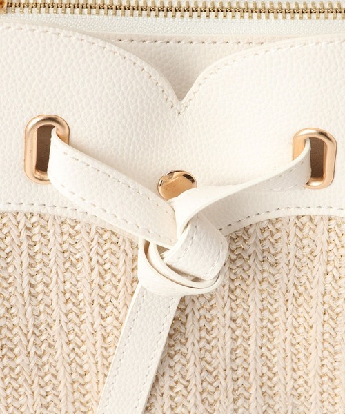 VIS（ビス）の「ハートカットカゴバッグ（ショルダーバッグ・レディース・ブラック/ホワイト系その他・FREE）」の18枚目の写真