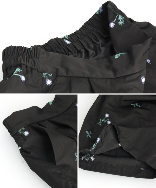 Settimissimo（セッティミッシモ）の「タフタフラワー刺繍タックパンツ（その他パンツ・レディース・アイボリー/ブラック・FREE）」の18枚目の写真