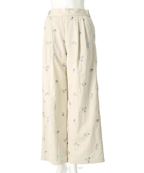 Settimissimo（セッティミッシモ）の「タフタフラワー刺繍タックパンツ（その他パンツ・レディース・アイボリー/ブラック・FREE）」の20枚目の写真