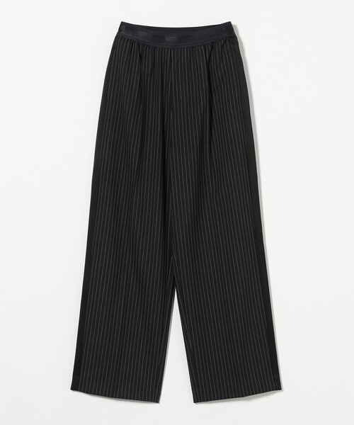 ASTRAET(アストラット)の「<ASTRAET>ストライプ ソクショウ イージーワイドパンツ②(その他パンツ・レディース・ライトグレー/ブラック・1/00/0)」の1枚目の写真