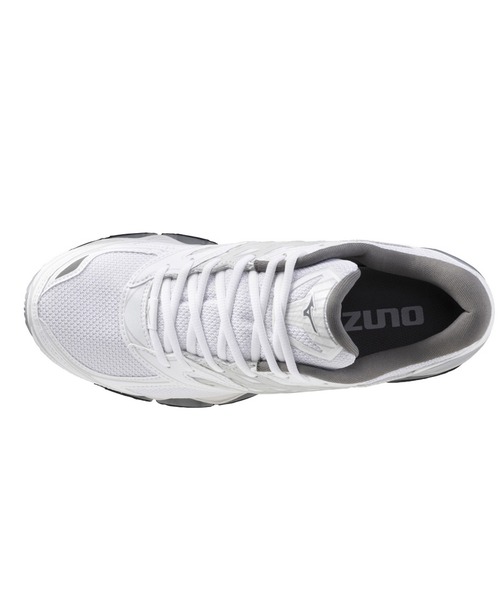 MIZUNO(ミズノ )の「MIZUNO/ミズノ メンズ レディース スニーカー シルバー 韓国 クッション WAVE PROPHECY LS D1GA333702(スニーカー・メンズ・ホワイト/ホワイト×シルバー・23.5cm/24.0cm/24.5cm/25.0cm/23.0cm/26.0cm/26.5cm/27.0cm/27.5cm/28.0cm)」の5枚目の写真