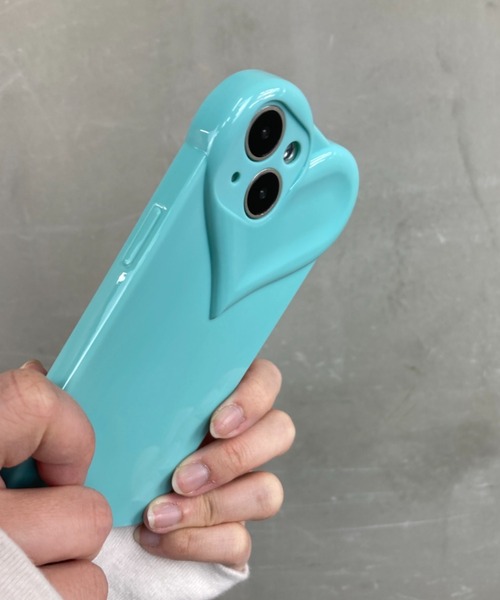 iPhoneケース　 スマホケース セール】ぷっくり 立体ハートデザイン / ソフトスマホカバー iPhone