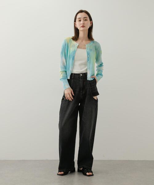 SENSE OF PLACE by URBAN RESEARCH（センスオブプレイスバイアーバンリサーチ）の「サイドカットアウトデニム（その他パンツ・レディース・ブラック/インディゴブルー・SMALL/MEDIUM）」の15枚目の写真