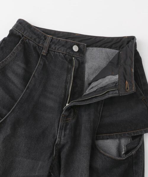 SENSE OF PLACE by URBAN RESEARCH（センスオブプレイスバイアーバンリサーチ）の「サイドカットアウトデニム（その他パンツ・レディース・ブラック/インディゴブルー・SMALL/MEDIUM）」の20枚目の写真