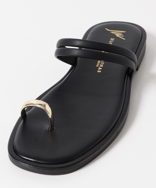 URBAN RESEARCH Sonny Label（アーバンリサーチサニーレーベル）の「NICOLAS LAINAS　メタルサムリングダブルストラップサンダル（サンダル・レディース・ブラック・36/38/37）」の8枚目の写真