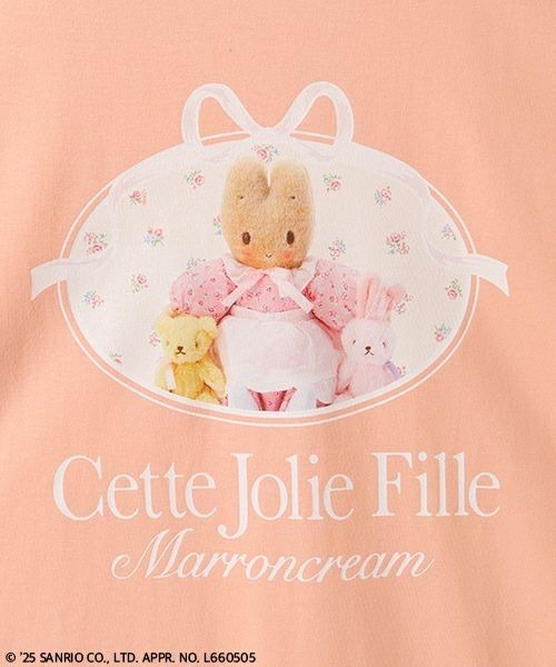 Candy Stripper（キャンディストリッパー）の「【MARRONCREAM】CETTE JOLIE FILLE Tシャツ（Tシャツ/カットソー・レディース・サーモンピンク/ライトベージュ・FREE）」の7枚目の写真