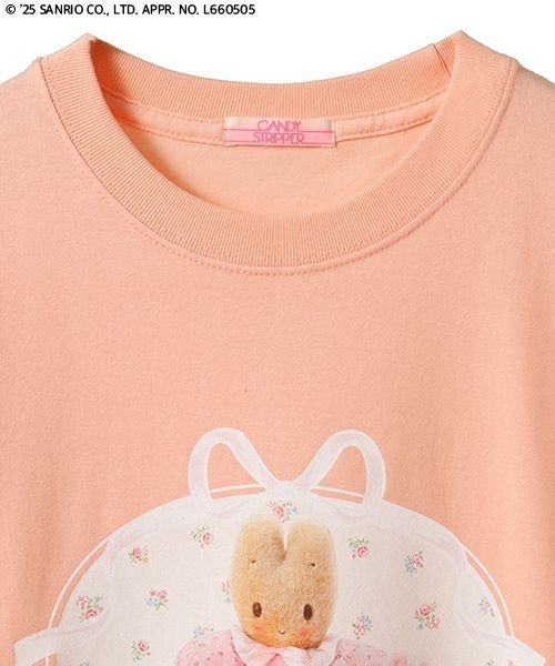 Candy Stripper（キャンディストリッパー）の「【MARRONCREAM】CETTE JOLIE FILLE Tシャツ（Tシャツ/カットソー・レディース・サーモンピンク/ライトベージュ・FREE）」の4枚目の写真