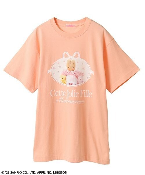 Candy Stripper（キャンディストリッパー）の「【MARRONCREAM】CETTE JOLIE FILLE Tシャツ（Tシャツ/カットソー・レディース・サーモンピンク/ライトベージュ・FREE）」の13枚目の写真