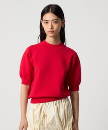 【美品】グリーンレーベルリラクシング フォルム ニット プルオーバー レッド green label relaxing｜グリーンレーベル リラクシングのニット
