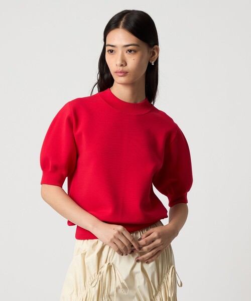 EMMEL REFINES（エメルリファインズ）の「＜EMMEL REFINES＞EM ミラノリブ パフスリーブ ニットプルオーバー（ニット/セーター・レディース・ブラウン/レッド/オレンジ・FREE）」の12枚目の写真