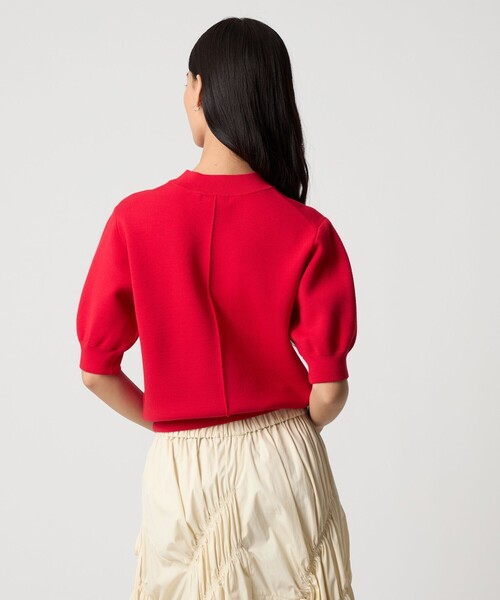 EMMEL REFINES（エメルリファインズ）の「＜EMMEL REFINES＞EM ミラノリブ パフスリーブ ニットプルオーバー（ニット/セーター・レディース・ブラウン/レッド/オレンジ・FREE）」の14枚目の写真