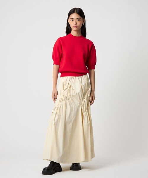 EMMEL REFINES（エメルリファインズ）の「＜EMMEL REFINES＞EM ミラノリブ パフスリーブ ニットプルオーバー（ニット/セーター・レディース・ブラウン/レッド/オレンジ・FREE）」の16枚目の写真