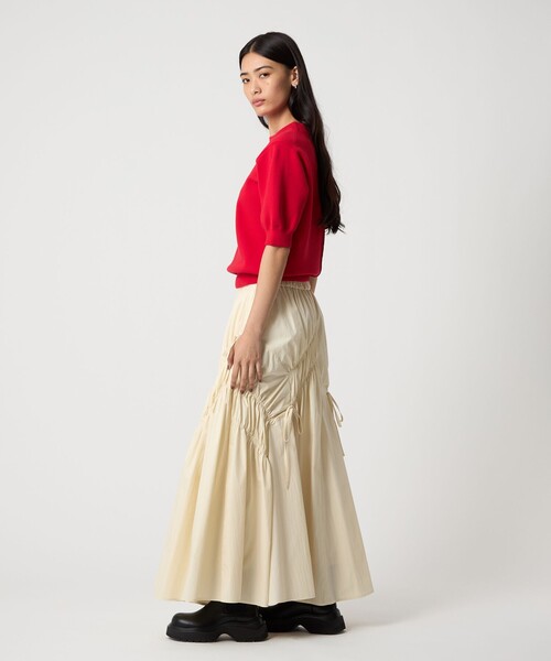 EMMEL REFINES（エメルリファインズ）の「＜EMMEL REFINES＞EM ミラノリブ パフスリーブ ニットプルオーバー（ニット/セーター・レディース・ブラウン/レッド/オレンジ・FREE）」の17枚目の写真