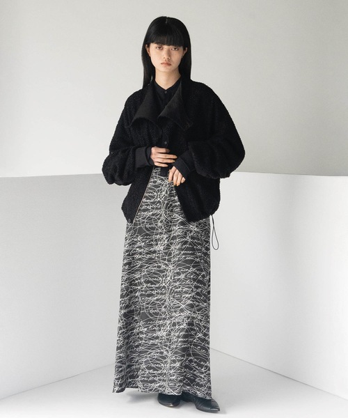 mintdesigns（ミントデザインズ）の「FEATHER LACE BLOUSON（ブルゾン・レディース・ブラック/ホワイト・ONESIZE）」の3枚目の写真