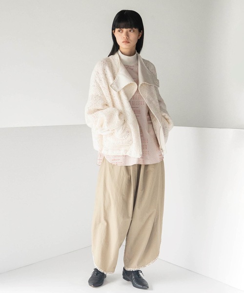 mintdesigns（ミントデザインズ）の「FEATHER LACE BLOUSON（ブルゾン・レディース・ブラック/ホワイト・ONESIZE）」の6枚目の写真