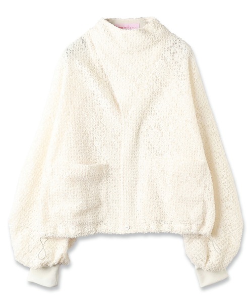 mintdesigns（ミントデザインズ）の「FEATHER LACE BLOUSON（ブルゾン・レディース・ブラック/ホワイト・ONESIZE）」の10枚目の写真