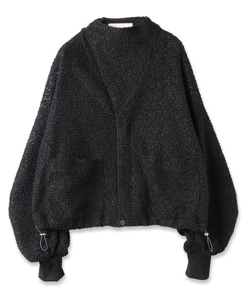 mintdesigns（ミントデザインズ）の「FEATHER LACE BLOUSON（ブルゾン・レディース・ブラック/ホワイト・ONESIZE）」の12枚目の写真