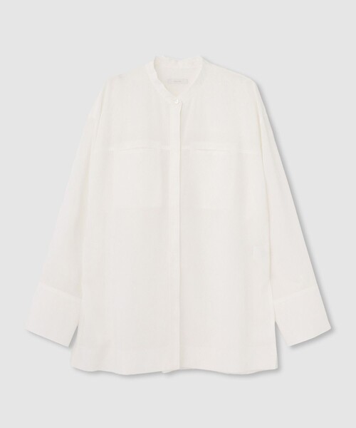 allureville（アルアバイル）の「ダンガリーバンドカラーシャツ（シャツ/ブラウス・レディース・オフホワイト/ブラック/オレンジ・2）」の2枚目の写真