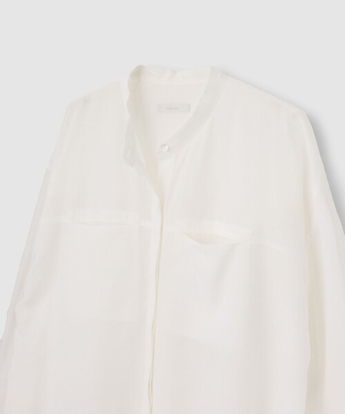 allureville（アルアバイル）の「ダンガリーバンドカラーシャツ（シャツ/ブラウス・レディース・オフホワイト/ブラック/オレンジ・2）」の10枚目の写真