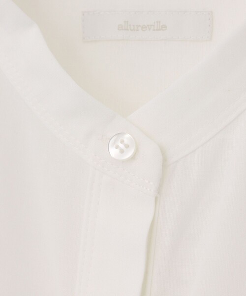 allureville（アルアバイル）の「ダンガリーバンドカラーシャツ（シャツ/ブラウス・レディース・オフホワイト/ブラック/オレンジ・2）」の14枚目の写真