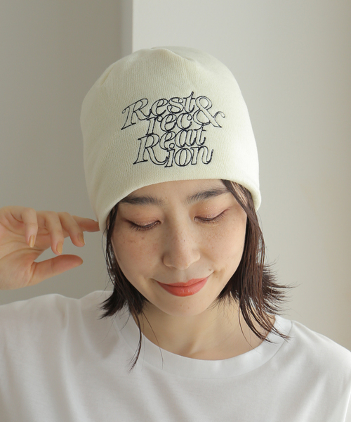 [Rest & Recreation] STITCH LOGO BEANIE ★大人気★ セール】【Rest&Recreation/レストアンドレクリエーション